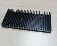 High Precision CNC Machined Aluminum Heat Sink (Black Anodized)