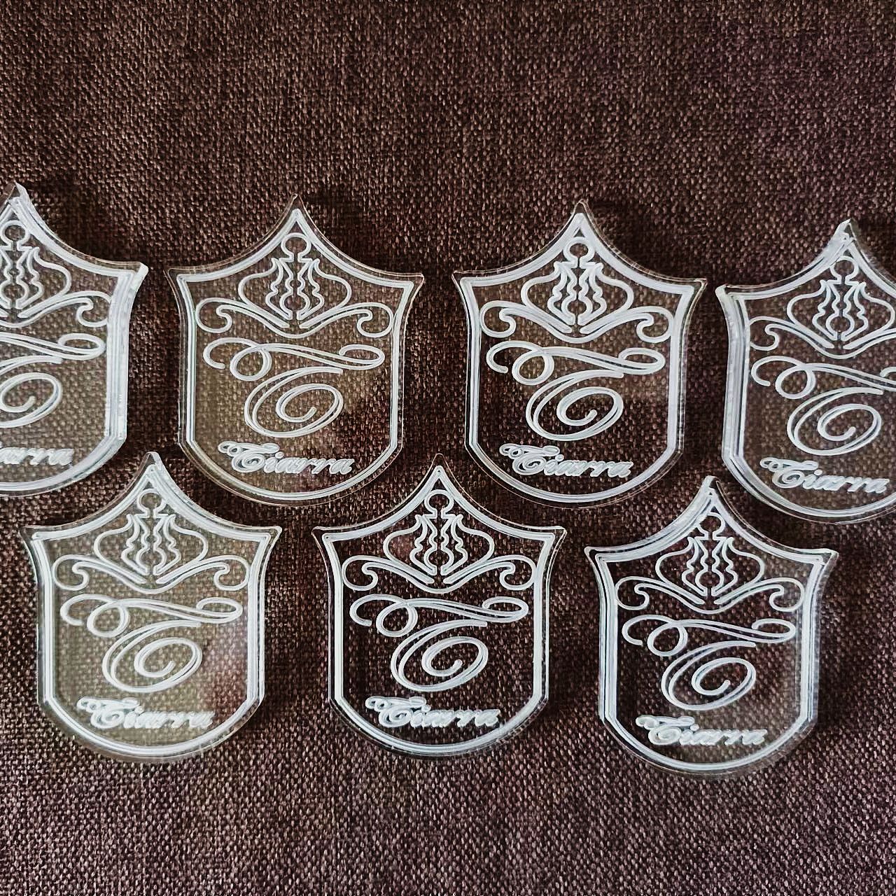 Transparent Acrylic Badge with Custom Engraving