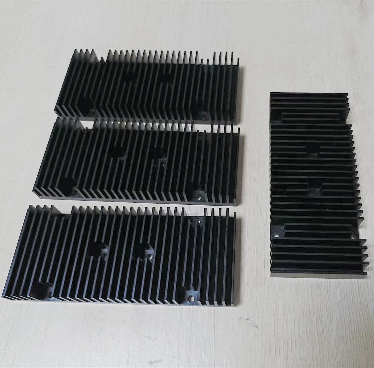 High Precision CNC Machined Aluminum Heat Sink (Black Anodized)